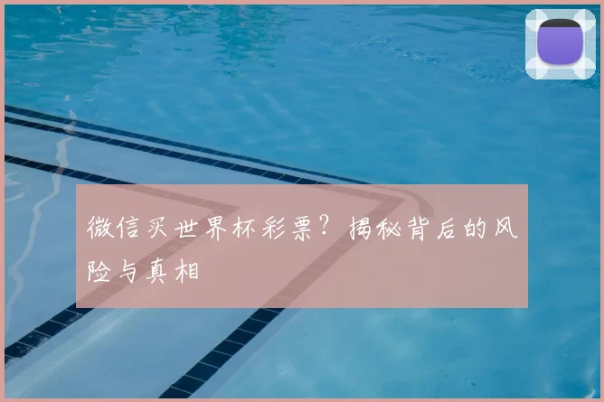 微信买世界杯彩票？揭秘背后的风险与真相